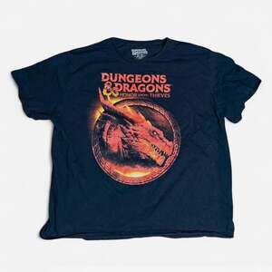 Dungeons & Dragons Honor Among Thieves Movie Promo T-Shirt 3XL Black Y2K Grunge